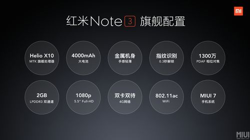 红米note3联通版参数详细参数配置