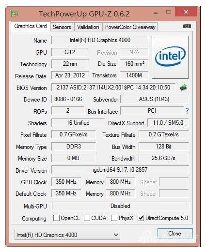 hd graphics 4000参数