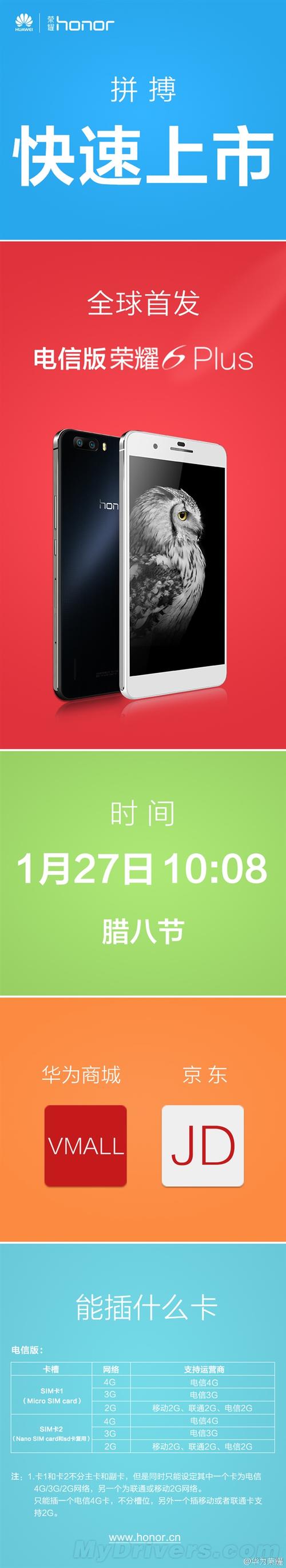 华为荣耀6plus手机参数详细参数